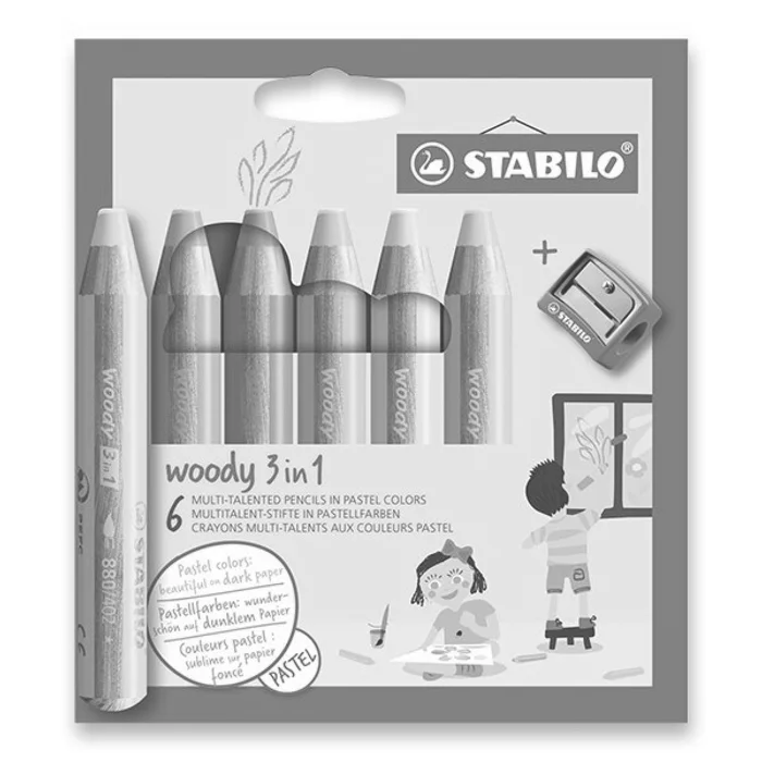 Hauptproduktbild Pastelka Stabilo Woody 3 in 1 Pastel 6 barev
