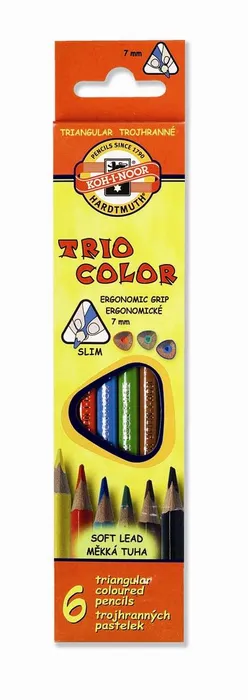 Hauptproduktbild Pastelky 3131/6 trojhranné tenké 6 ks