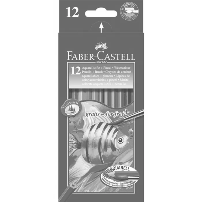 Hauptproduktbild Pastelky Akvarelové pap.krabička 12ks + štěteček Faber Castell 114413
