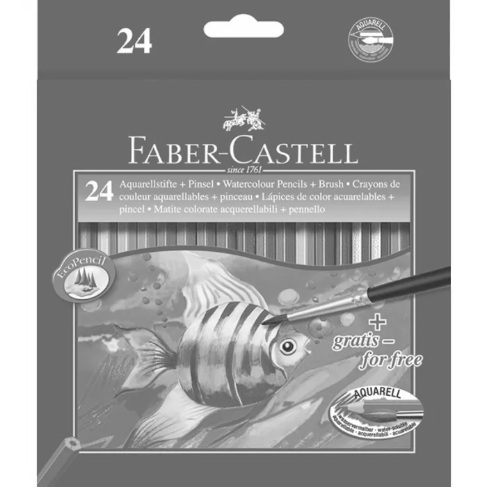 Hauptproduktbild Pastelky Akvarelové pap.krabička 24ks + štěteček Faber Castell 114425