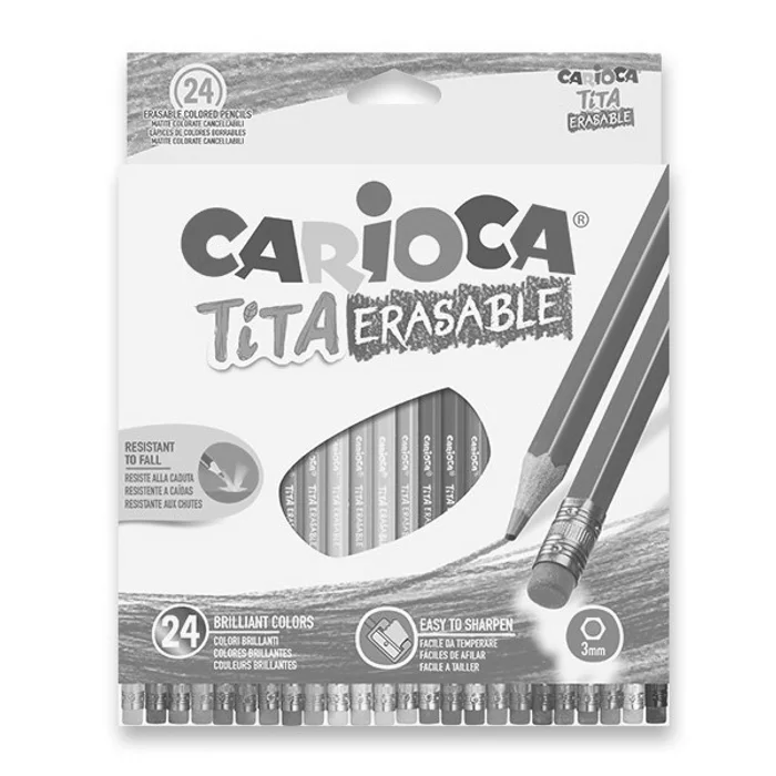 Hauptproduktbild Pastelky Carioca Tita Erasable 24 barev