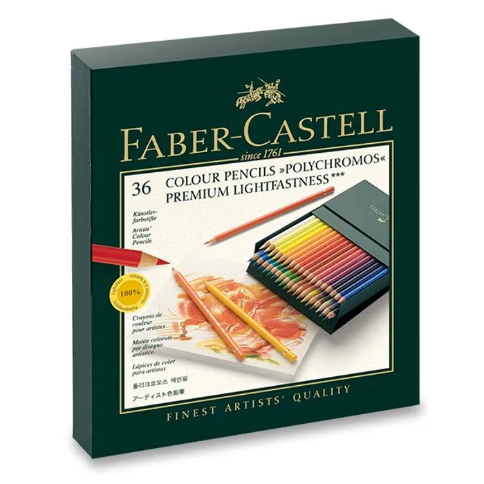 Hauptproduktbild Pastelky Faber-Castell 110038 Polychromos studio box, 36 ks