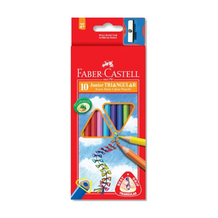 Hauptproduktbild Pastelky Faber-Castell 116510 Junior Triangular 10 barev + ořezávátko
