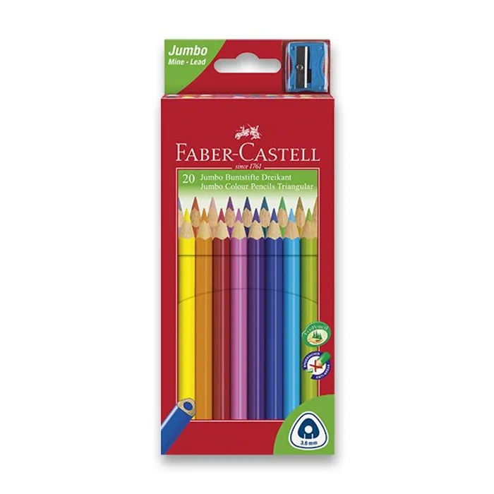 Hauptproduktbild Pastelky Faber-Castell 116520 Junior Triangular 20 barev + ořezávátko