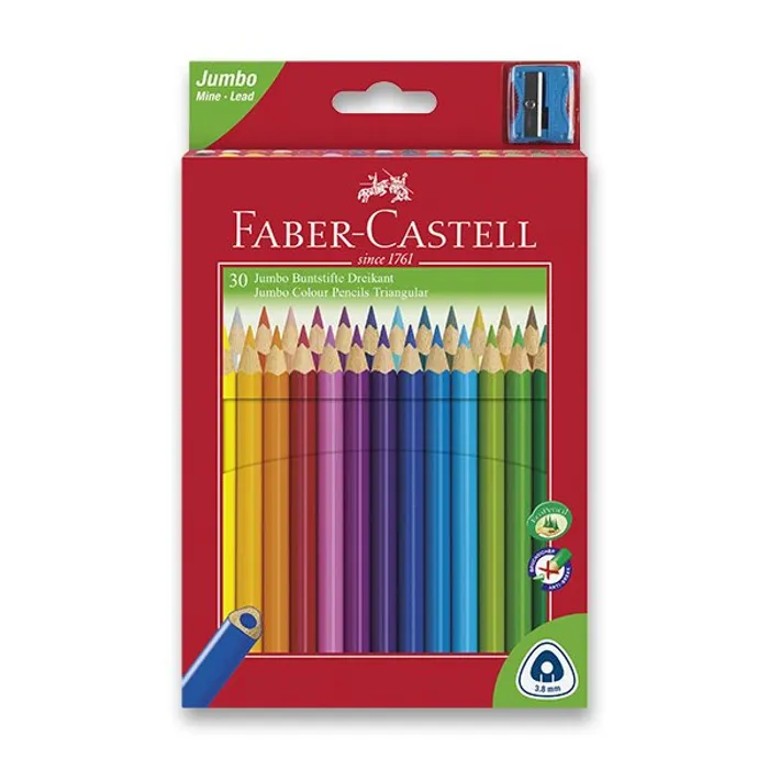 Hauptproduktbild Pastelky Faber-Castell 116530 Junior Triangular 30 barev + ořezávátko