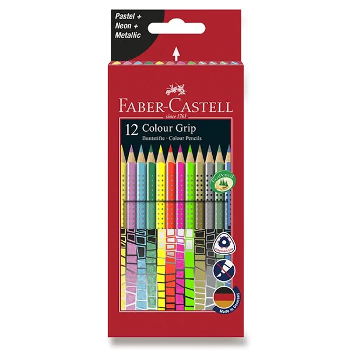 Hauptproduktbild Pastelky Faber-Castell 201569 Grip 2001 speciální edice, 12 barev