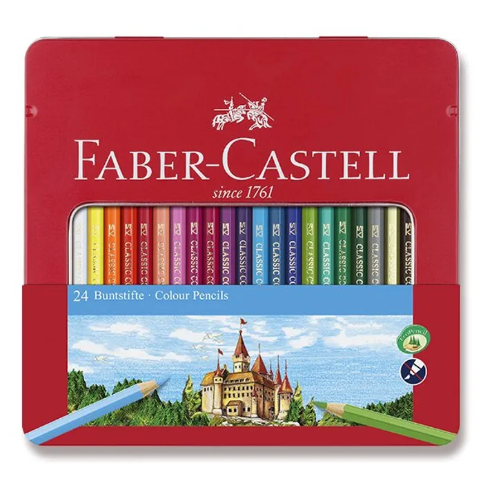 Hauptproduktbild Pastelky Faber-Castell 24 barev plechová krabička