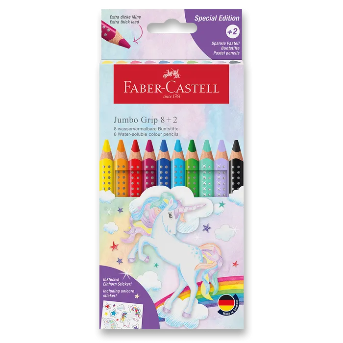 Hauptproduktbild Pastelky Faber-Castell Colour Grip Jumbo Unicorn 10 barev
