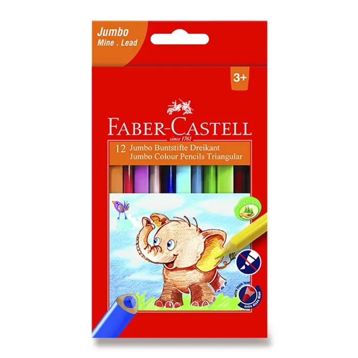 Hauptproduktbild Pastelky Faber-Castell Extra Jumbo 12 barev