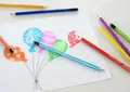 Faber-Castell 116612 Buntstifte mit farbigem Gummi, 12 Farben