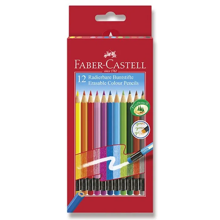 Hauptproduktbild Pastelky Faber-Castell s barevnou pryží 12 barev