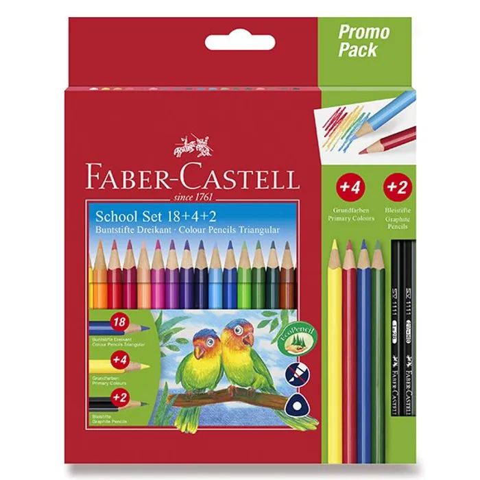 Hauptproduktbild Pastelky Faber-Castell trojhranné 18 barev