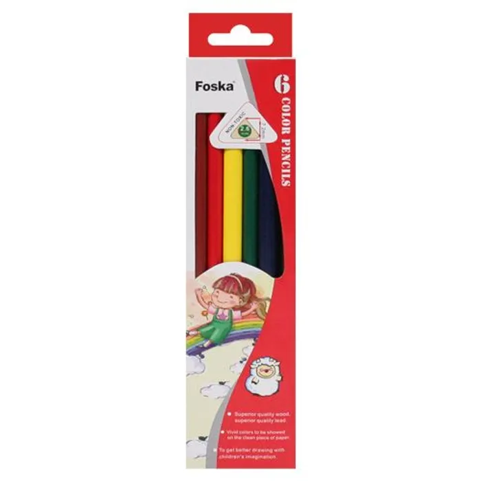 Hauptproduktbild pastelky Foska trojhranné 6 ks