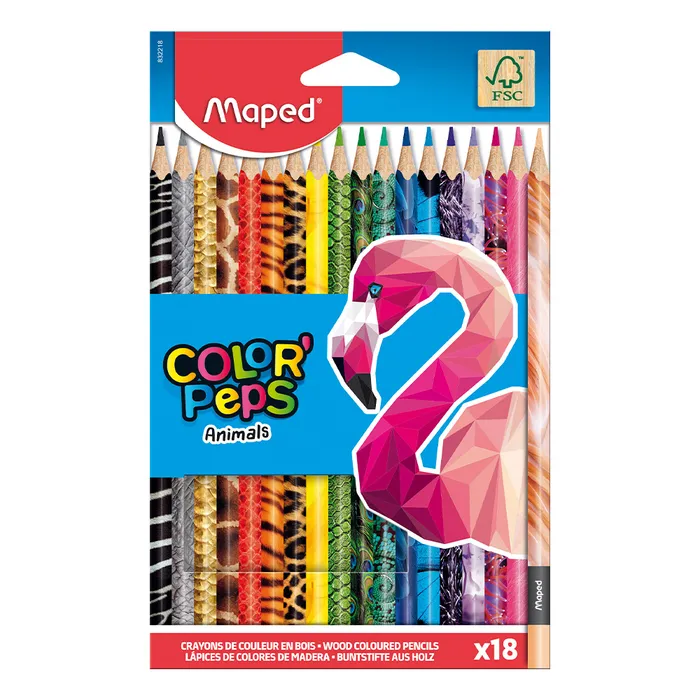 Hauptproduktbild Pastelky Maped Color´Peps Animals - 18 barev