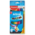Maped Color´Peps Aqua Buntstifte, 12 Farben + Pinsel