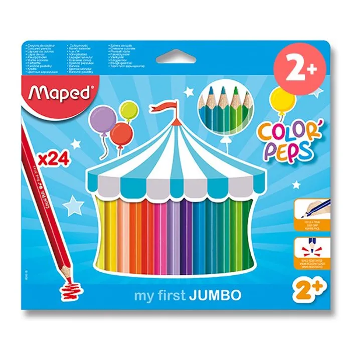 Hauptproduktbild Pastelky Maped Color´Peps Jumbo, 24 barev