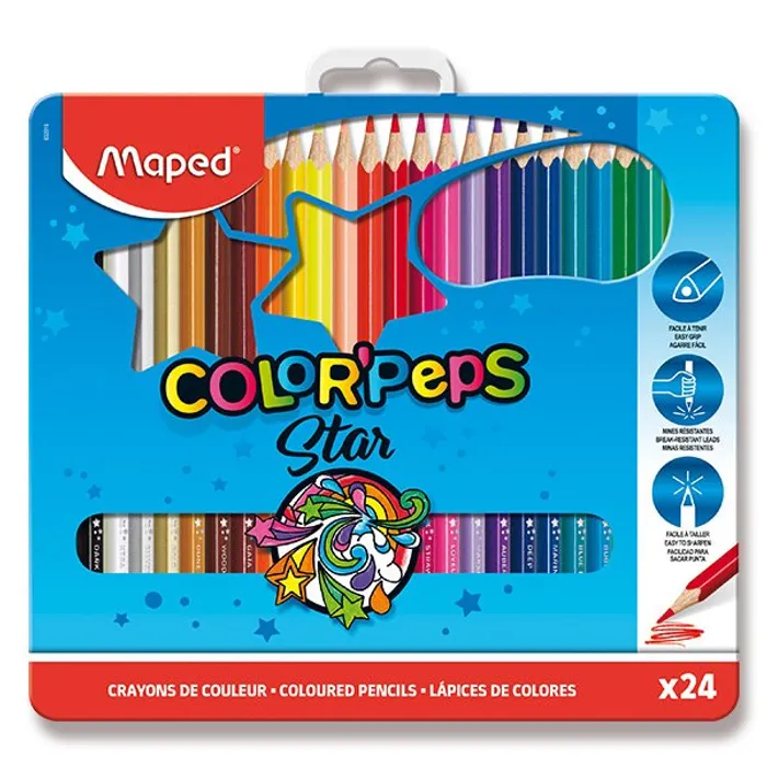 Hauptproduktbild Pastelky Maped Color´Peps Metal Box, 24 barev