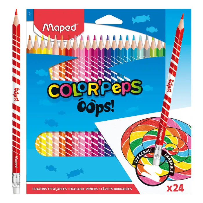 Hauptproduktbild Pastelky Maped Color´Peps Oops s pryží 24 barev