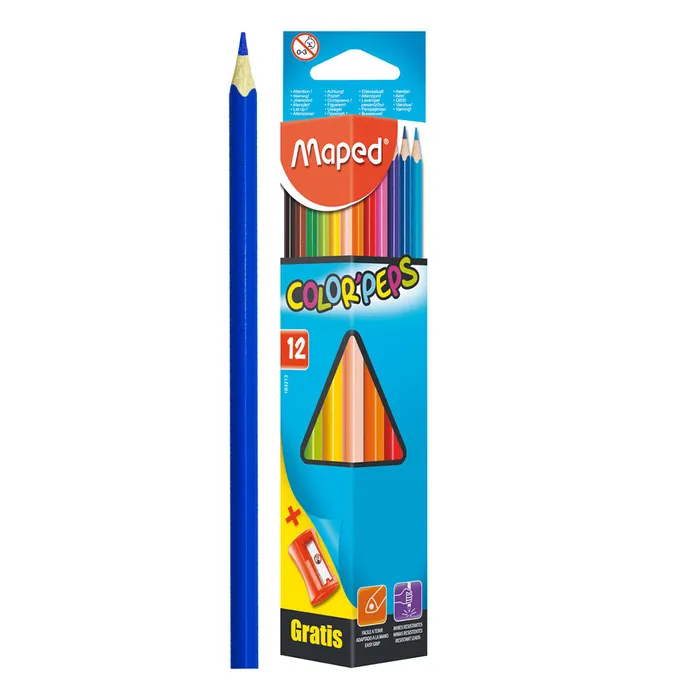 Hauptproduktbild Pastelky Maped Color'Peps - 12 barev + ořezávátko