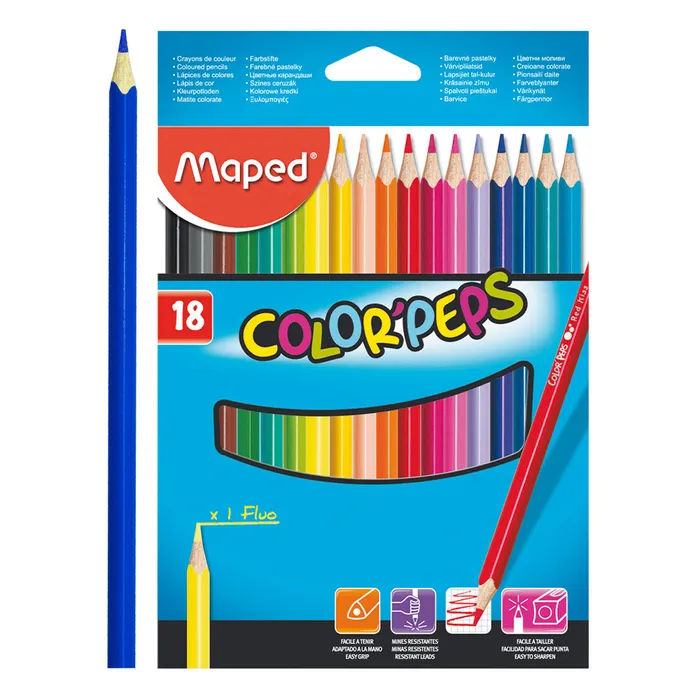 Hauptproduktbild Pastelky Maped Color'Peps 18 barev