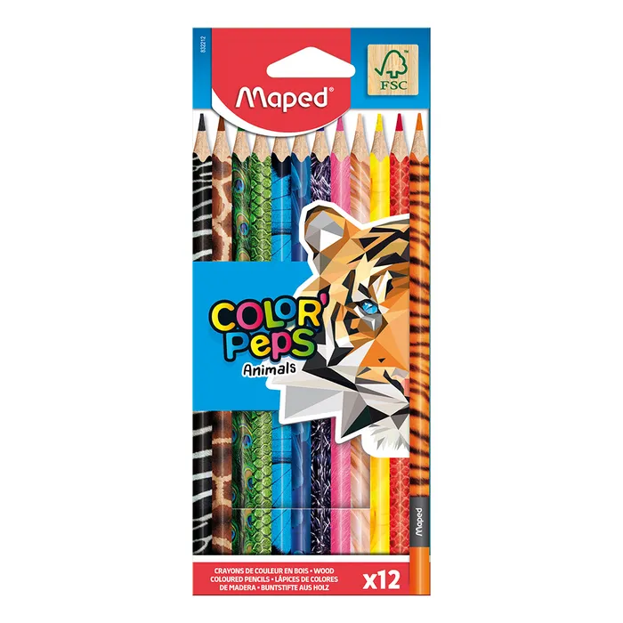 Hauptproduktbild Pastelky Maped Color'Peps Animals - 12 barev
