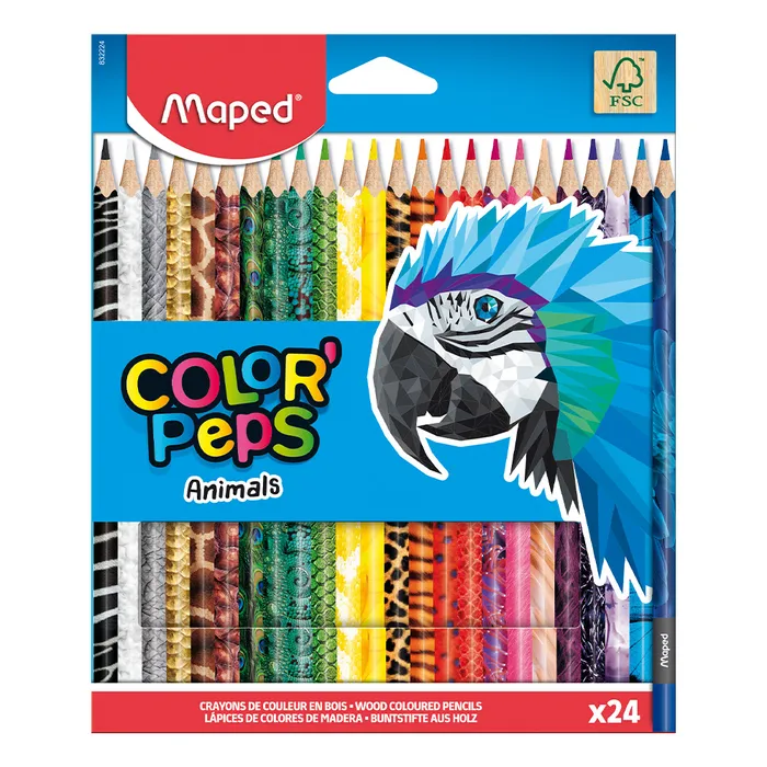 Hauptproduktbild Pastelky Maped Color'Peps Animals - 24 barev