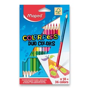 Maped Color'Peps Duo Buntstifte – doppelseitige Buntstifte, 36 Farben