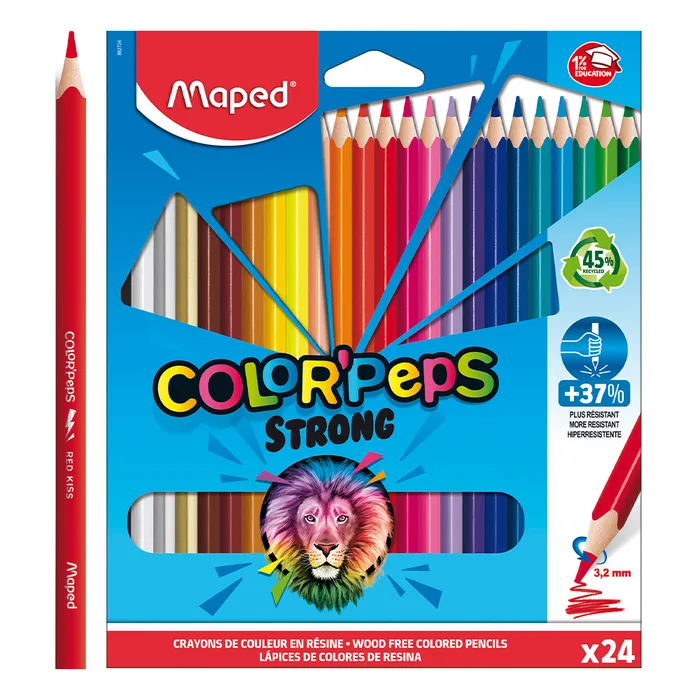 Hauptproduktbild Pastelky Maped Color'Peps Strong 24 barev