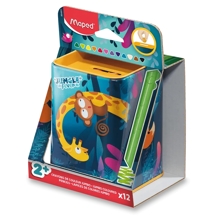 Hauptproduktbild Pastelky Maped Infinity Jumbo Jungle Fever - 12 ks