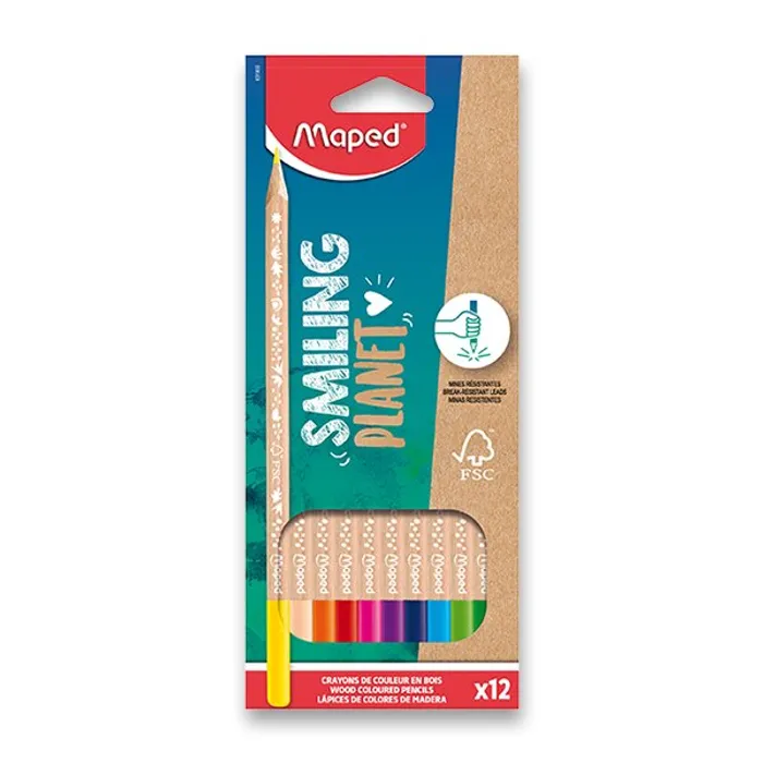 Hauptproduktbild Pastelky Maped Smiling Planet 12 barev