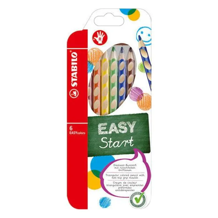 Hauptproduktbild Pastelky pro praváky - STABILO EASYcolors - 6 ks sada