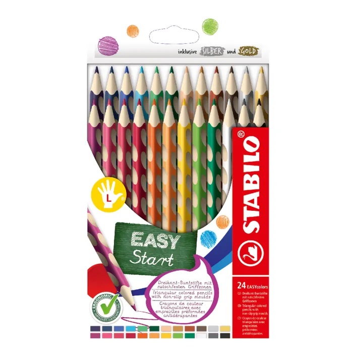 Hauptproduktbild Pastelky STABILO EASYcolors pro leváky - 24 ks sada