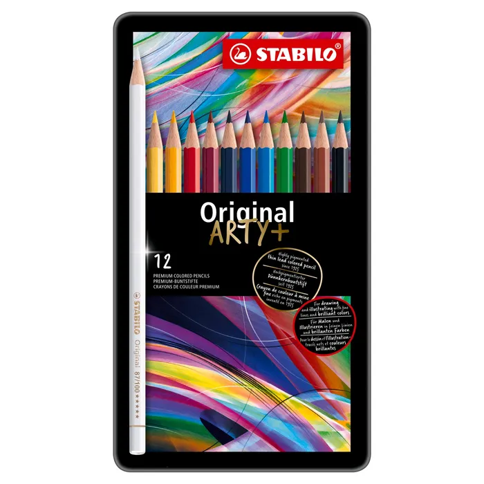 Hauptproduktbild Pastelky STABILO Original - ARTY+ - 12 ks sada v plechu