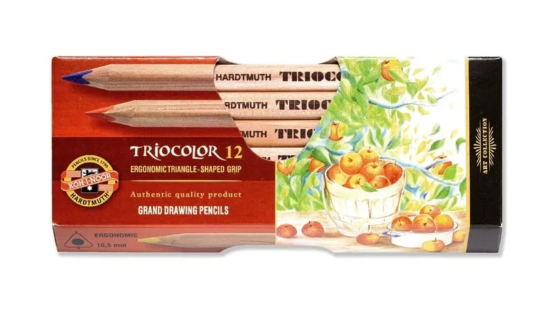 Hauptproduktbild Pastelky trojhranné 3152 natural 12 barev