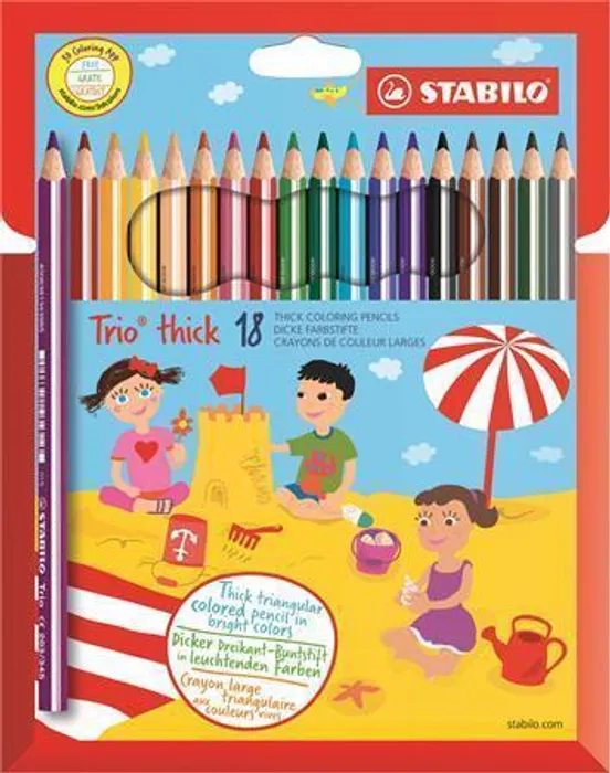 Hauptproduktbild Pastelky trojhranné STABILO Trio silná - 18 ks sada