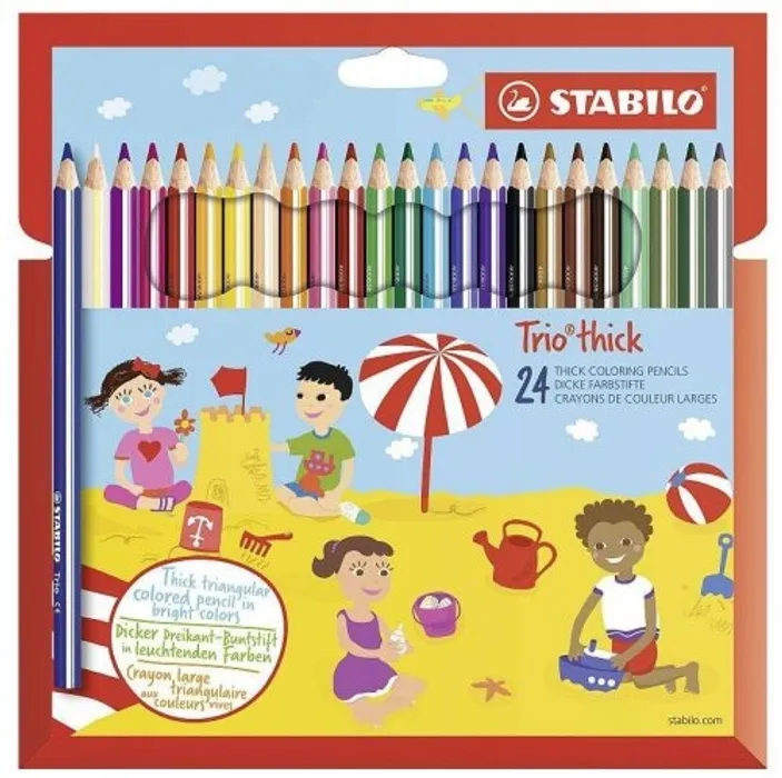 Hauptproduktbild Pastelky trojhranné STABILO Trio silná - 24 ks sada