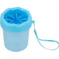 PFOTENREINIGER - Becher zum Reinigen der Pfoten, Silikon/Kunststoff, blau S-M