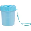 PFOTENREINIGER - Becher zum Reinigen der Pfoten, Silikon/Kunststoff, blau S-M