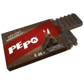 Pe-Po Podpalovač 2v1 dřevěný 20 podpalů
