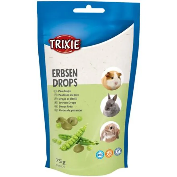 Hauptproduktbild PEA DROPS - hráškové dropsy, pamlsek pro hlodavce, 75 g