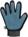 Pflegende Massagehandschuhe schwarz/blau 16 x 24 cm