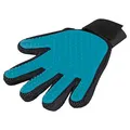 Pflegende Massagehandschuhe schwarz/blau 16 x 24 cm