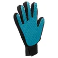 Pflegende Massagehandschuhe schwarz/blau 16 x 24 cm