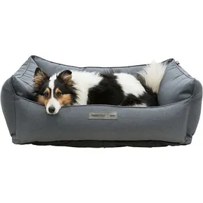 Bett Farello quadratisch grau 80 x 60 cm