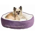 PET'S HOME rundes Bett 50 cm lila/creme - NACH VERKAUF
