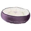 PET'S HOME rundes Bett 50 cm lila/creme - NACH VERKAUF