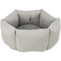 LENI Rundbett mit hohem Rand, 55 cm, Sand/Grau