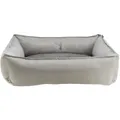 Bett LENI Rechteck mit Rand, Sand/Grau 100 x 70 cm