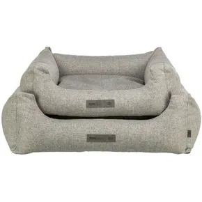 Pelech MATTEO, rechteckig mit Kissenrand, Stoff, hellgrau 60 x 50 cm