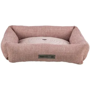 Pelech VIVIANA rechteckig mit Kissenrand, Samtstoff, antikrosa 100 x 70